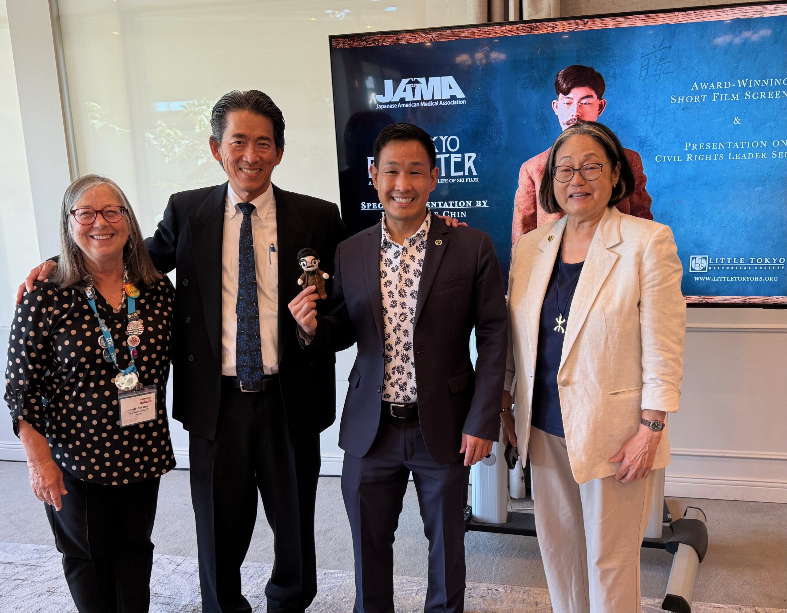 L-R: Cindy Abrams, Barry Goy, Jeffrey Chin, and Karen Chu